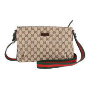 Gucci messenger bag brown GG red green web